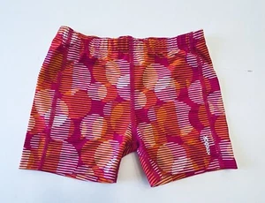 Girls Pink Orange Reebok Bike Booty Athletic shorts size Medium 10-12 EUC - Picture 1 of 7