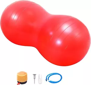 Peanut Ball Anti-burst Exercise Ball 90x45cm Yoga Ball with Pump Fitness Ball - Picture 1 of 9