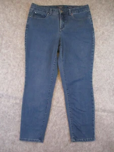 Charter Club Jeans Womens 12 Blue Denim Skinny Ankle Mid Rise Retro 33x28 - Picture 1 of 12
