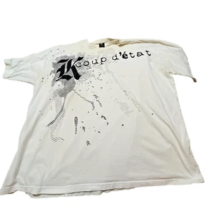 Vintage Karl Kani Gold Graphic T-Shirt Mens 3X Beige Coup D'etat Goth Street - Picture 1 of 9