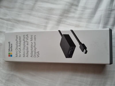 Genuine Brand New Microsoft Surface Mini Display Port To VGA Adapter Black - Image 1 of 4