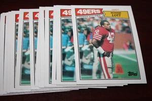 LOT OF 16 1987 TOPPS RONNIE LOTT SAN FRANCISCO 49ERS STAR SAFETY - Picture 1 of 1