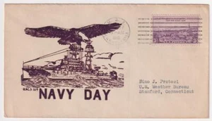 Battleship USS PENNSYLVANIA BB-38 1935 NAVY DAY Machine Cancel Naval Cover C7504 - Picture 1 of 1