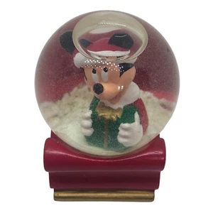 Disney Mickey Mouse Snow Globe 2003 Santa Sleigh JCPenney Exclusive - Picture 1 of 12