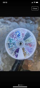 Nail art wheel gem stones 3D rhinestone Glitter Decoration CRYSTAL Gems - Picture 1 of 4
