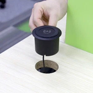 20W Fast Wireless Charger Pop-up Desk Table Embedded With USB Charging Universal - Imagen 1 de 13