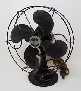 VTG EMERSON TYPE 2250 10" OSCILLATING METAL FAN ANTIQUE WORKING - Picture 1 of 9