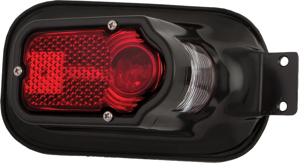 HardDrive Tombstone Tail Light w/ Lic Plate Bracket Black 40-54 Harley Big Twin - Image 1 of 1