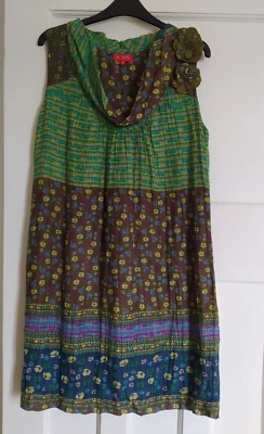 Derhy A-Line Dress in Green, Sleeveless, Size M for Travel and Parties - Image 1 of 4