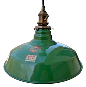 Abolite 12" Porcelain Green Barn Industrial Light Enamel Vintage Barn Corded A - Picture 1 of 20