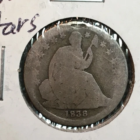 1838  Stars   Liberty Seated Dime Cover