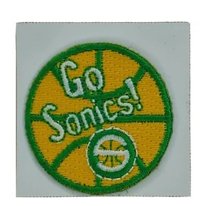 Seattle Supersonics Basketball Vintage gestickter Aufnäher zum Aufkleben von Event NEU - Bild 1 von 2