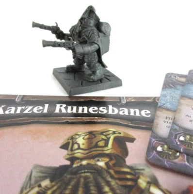 League Of Infamy KARZEL RUNESBANE Mini & Cards NEW!! - Image 1 of 3