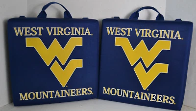 (2X) Cojín de asiento de estadio West Virginia Mountaineers azul/amarillo Foto 1 de 4