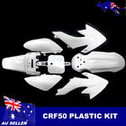 White Crf50 Plastics Dirt Bike No Graphics 50/70/90/110/125 Cc Atomik Thumpstar