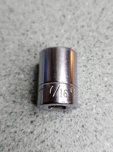 Vintage Craftsman 1/4" Drive 7/16" 6 Point Shallow Socket SAE EE 43498 USA - Picture 1 of 6