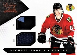 2010-11 Panini Luxury Suite JERSEY STICKS #30 MICHAEL FROLIK /100 - DUAL