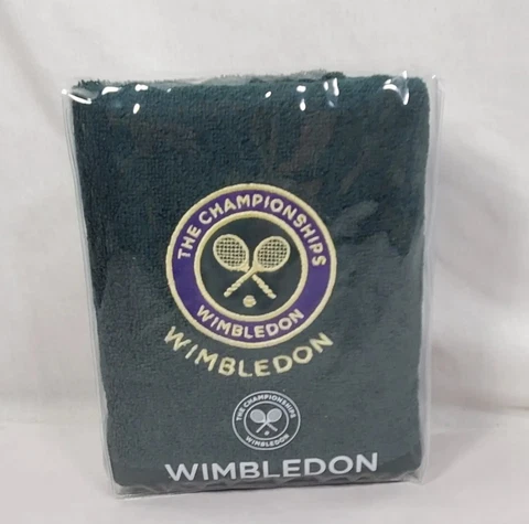 Wimbledon Championship Tennis Guest Towel Hand Green Jade NEW Christy Retired Cover