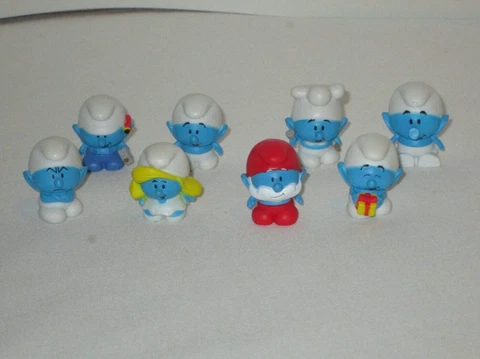 The Smurfs Micro Village 1" Figures Toys Lot of 8 Pcs Papa, Clockwork, Smurfette Cover