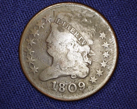 Nicely Detailed 1809 Classic Head Half Cent Normal Date   #S152 Cover