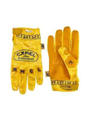 Official JT Racing Vintage Camel Yellow Racing Gloves BMX/Motocross S/M/L/XL/XXL - Image 1 of 4