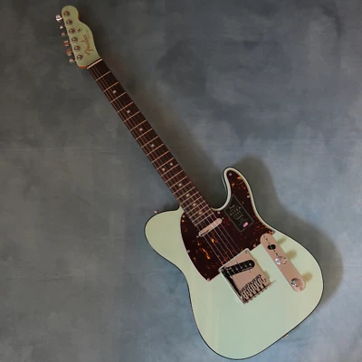 Fender American Ultra Luxe Telecaster Trasparente Surf Verde Rosewood Fingerbord - Immagine 1 di 4