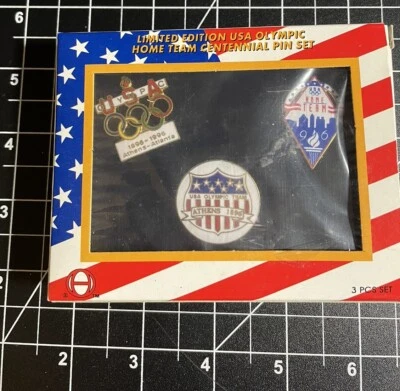 USA Olympic JC  Penney Lapel Pin Set 1996, New with Box And COA - Image 1 of 4