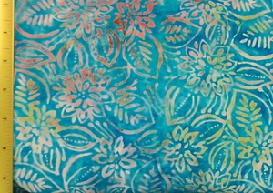 Batik Indonesian 100% cotton - "KUTA FLORAL" x 2m - Picture 1 of 1
