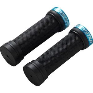 Puños Reverse Youngstar Single Lock-On Ø28mm X 98Mm Negro-Celeste Para Mtb - Imagen 1 de 1