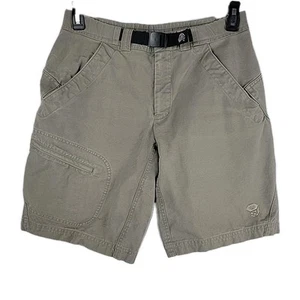 Mountain Hardwear 10" Shorts Mens Small Belted Cotton Cargo Climbing Hiking - Picture 1 of 10