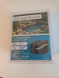 Creek Stone 264 GPH SUBMERSIBLE FOUNTAIN POND PUMP 63313 Brand New Sealed in Box - Picture 1 of 4