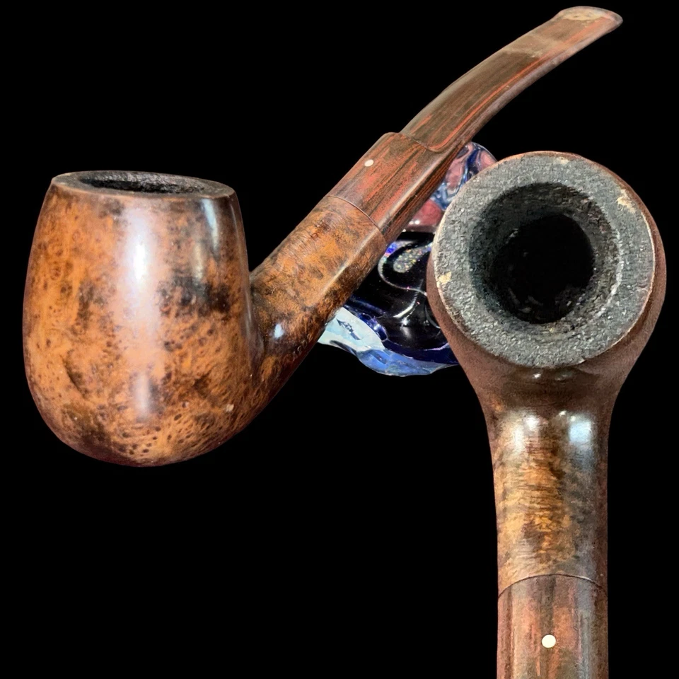 Pipa de madera de brezo Bulldog Dunhill Chestnut Bruyere 4202 "White Spot" rara de colección Foto 1 de 4