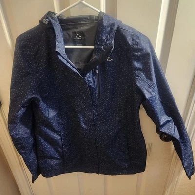 Chaqueta Paradox Mujer Azul Marino Impermeable Capucha Abrigo de Lluvia Exterior Senderismo Pequeña Foto 1 de 4