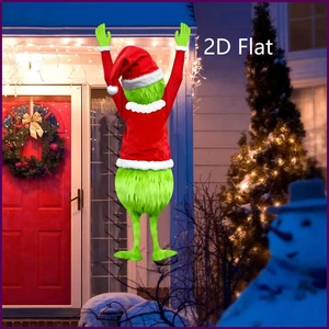 2D Navidad Pelo Verde Hombre Colgante Navidad Decoración 2025 Feliz Navidad Regalo - Imagen 1 de 24