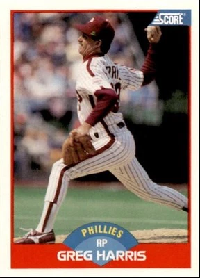 1989 Score Baseball Card Greg Harris A Philadelphia Phillies #476 - Image 1 of 2
