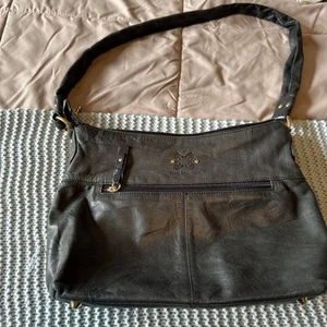 Stone Mountain Dark Green Leather Purse - Picture 1 of 6