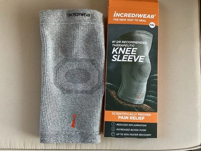 Manga de rodilla Incrediwear - Frenos para el dolor, dolor articular XX-grande, gris Foto 1 de 4