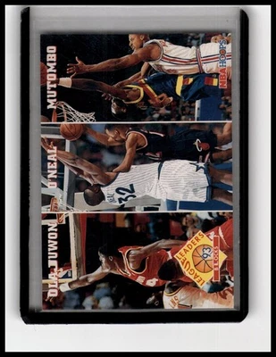 1993-94 Hoops #290 Blocks (Hakeem / Shaquille O'Neal / Mutombo) Anniversary - Image 1 of 2