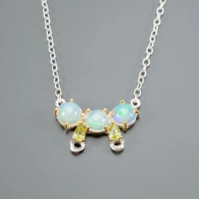 Jewelry Design stores Natural Opal Necklace 925 Sterling Silver 17.75"/N26777 - Image 1 of 4