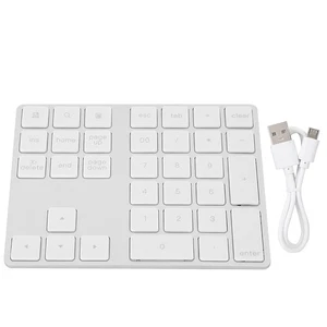BT308 34 Keys Mini Rechargeable Numpad Wireless Numeric Keypad Small Keyboar NEW - Afbeelding 1 van 6
