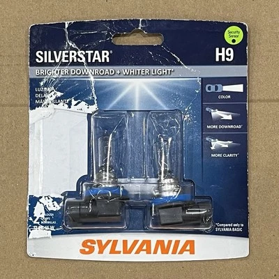 Sylvania H9 SilverStar High Performance Halogen Headlight Pair Set 2 Bulbs - Image 1 of 4
