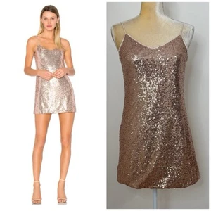 NBD x Revolve Tessellate Pailletten Minikleid Gr. XS gold gefüttert - Bild 1 von 13