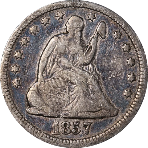 1857-P Seated Liberty Quarter Great Deals From The Executive Coin Company Cover