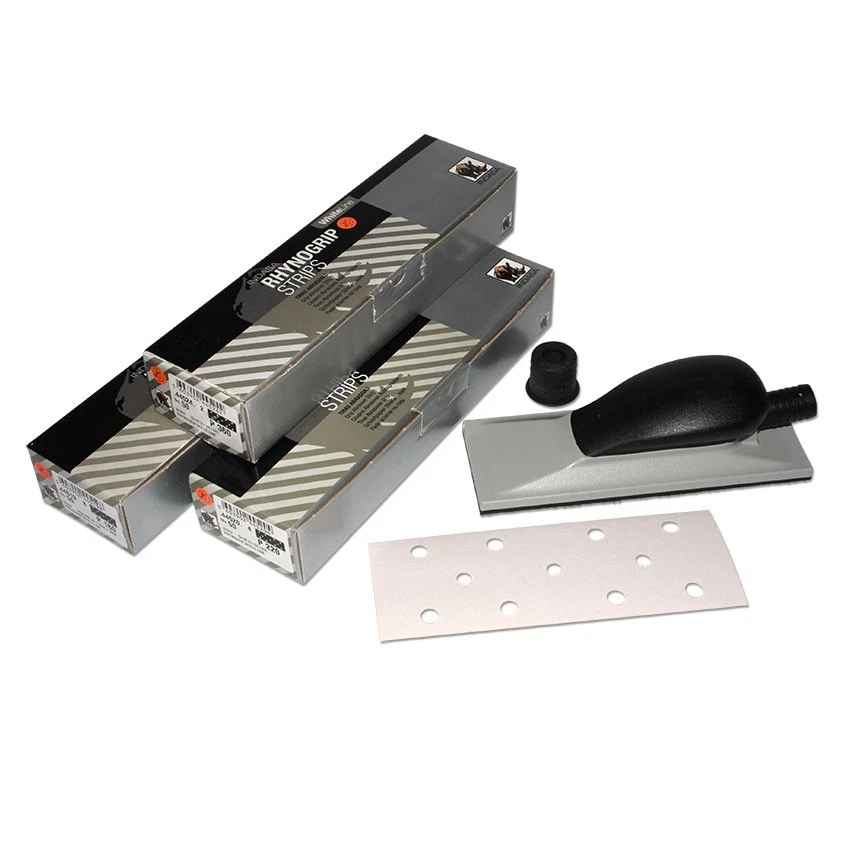 150 INDASA Schleifpapier + Schleifklotz 70x198mm Handschleifer mit Absaugung Set