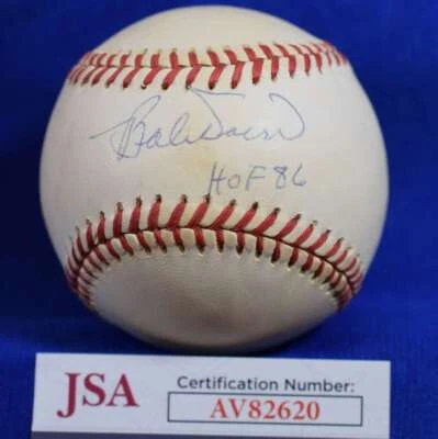 Bobby Doerr JSA COA Autograph American League Signed Baseball HOF 86 - Image 1 of 2