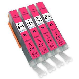 4 Magenta Printer Ink Cartridges (551M) for Canon PIXMA MG5450S, MG6340, MX920