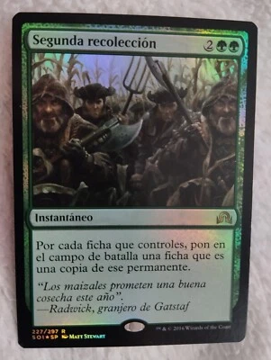 Magic the Gathering SECOND HARVEST SPANISH FOIL Shadows Over Innistrad 2016 WOTC - Image 1 of 4