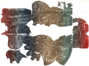 Holzstich Original MONETENLAUF von Robert Schanzenbacher - Bild 1 von 3