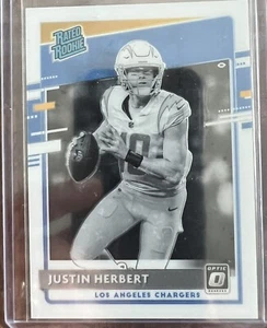 2020-21 Justin Herbert Rated Rookie #303 BLACK & WHITE VARIATION *RARE NM/M* - Picture 1 of 2