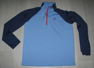 Vineyard Vines Sankaty  1/4 Zip Pullover Jacket Boy's XL Blue Polyester Whale - Picture 1 of 3